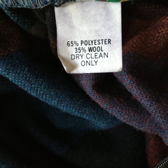 70's Vintage Plaid Midi Skirt Women's XS Wool Blend High Waist - Picture 8 of 13